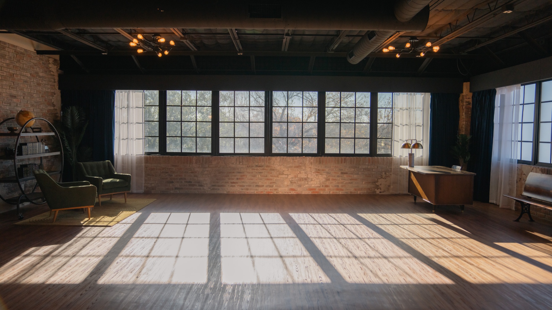 Open studio with afternoon light